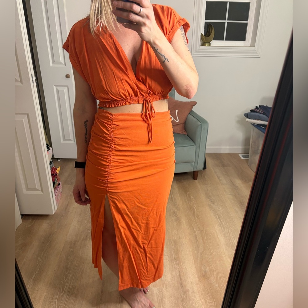 Lulus 2 Piece Midi Skirt Set